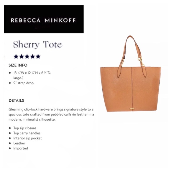 **LIKE NEW** REBECCA MINKOFF “Sherry” Tote!! - Picture 5 of 8
